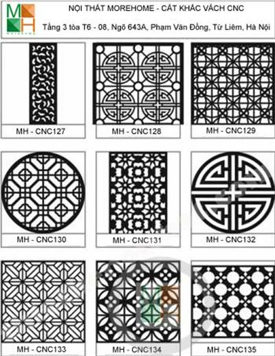 Bảng mẫu vách cnc 15