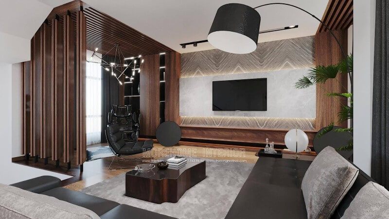 Thiết kế nội thất phòng khách biệt thự ấn tượng và lạ mắt